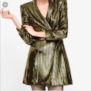 Zara Sequin Blazer Dress